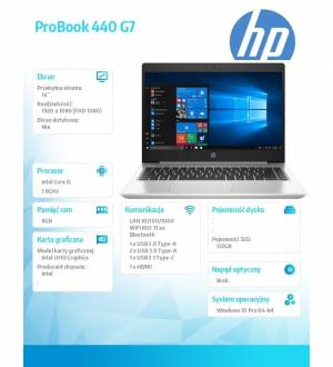 Notebook HP ProBook 440 G7 i5-10210U 512/8G/W10P/14