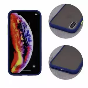 Nakładka colored buttons do Xiaomi Redmi Note 7 granatowa