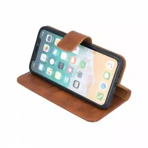 Forever Classic Leather Book Case do iPhone 11 Pro brązowy