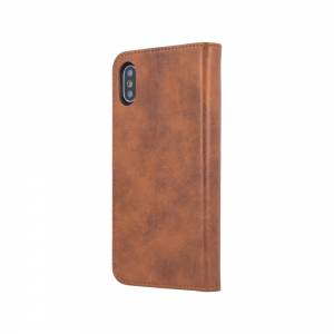 Forever Classic Leather Book Case do iPhone X / iPhone XS brązowy