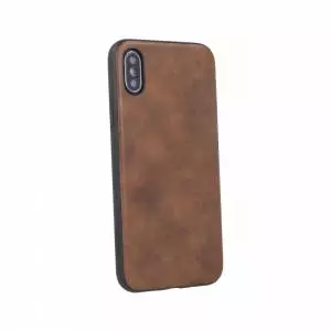 Forever Nakładka Prime leather back do iPhone X / iPhone XS brązowa