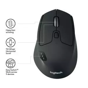 Mysz bezprzewodowa Logitech M720 TRIATHLON optyczna czarna