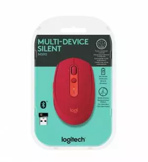 Mysz bezprzewodowa Logitech M590 Multi-Device Silent optyczna czerwona