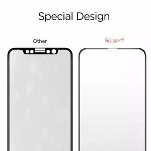 Spigen Szkło hartowane Glass FC iPhone 11 Pro/XS/X czarne