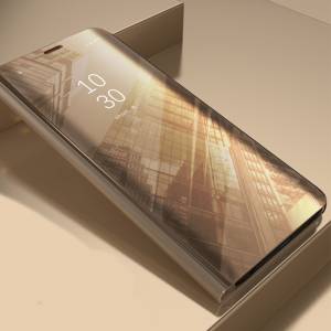 Pokrowiec Smart Clear View do Samsung A40 złoty
