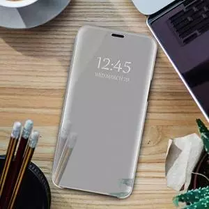 Pokrowiec Smart Clear View do Samsung S7 G930 srebrny