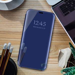 Pokrowiec Smart Clear View do Huawei P Smart 2019 / Huawei Honor 10 Lite niebieski