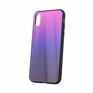 Nakładka Aurora Glass do Samsung A10 różowo-czarna