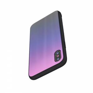 Nakładka Aurora Glass do Samsung A10 różowo-czarna