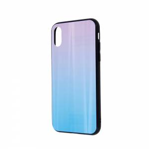 Nakładka Aurora Glass do iPhone X / iPhone XS niebiesko-różowa