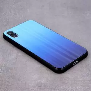 Nakładka Aurora Glass do iPhone X / iPhone XS niebieska