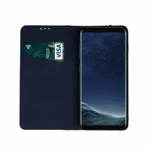 Pokrowiec skórzany Smart Pro do Xiaomi Redmi Note 8 Pro granatowy