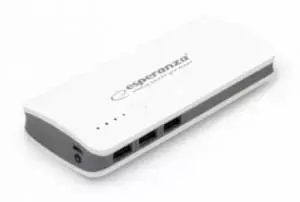 Esperanza PowerBank Radium EMP106WE 8000mAh microUSB USB 2.0 biały