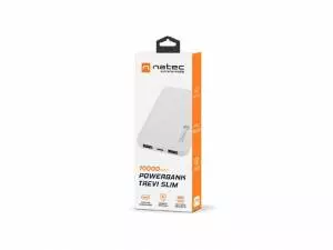 Natec Power Bank Extreme Media Trevi Slim NPB-1539 10000mAh biały