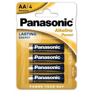 Bateria alkaliczna, AA, 1.5V, Panasonic, blistr, 4-pack, Alkaline power