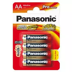 Bateria alkaliczna, AA, 1.5V, Panasonic, blistr, 4-pack, Pro Power