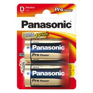 Bateria alkaliczna, ogniwo typ D, 1.5V, Panasonic, blistr, 2-pack, Pro Power
