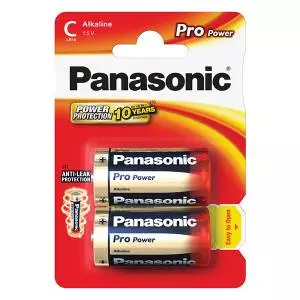 Bateria alkaliczna, typ C, 1.5V, Panasonic, blistr, 2-pack, Pro Power