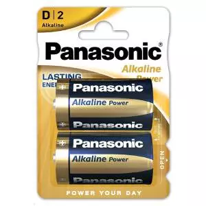 Bateria alkaliczna, typ D, 1.5V, Panasonic, blistr, 2-pack, Alkaline power