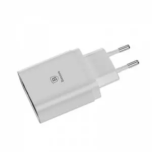 Ładowarka sieciowa z wyświetlaczem Baseus Mirror Travel 3x USB - biała