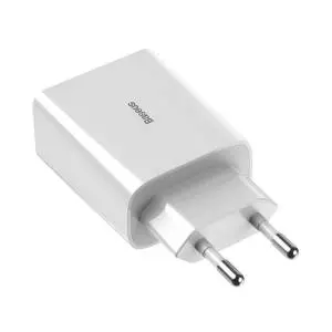 Ładowarka sieciowa USB-C PD Baseus Mini, Power Delivery, 18W biała