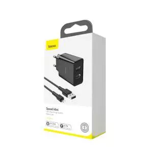 Ładowarka sieciowa Baseus Speed Mini 10.5W z kablem USB Lightning 2.4A 1m czarna