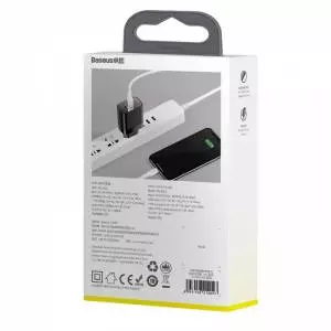 Ładowarka sieciowa Baseus Mirror Lake z wyświetlaczem USB + USB-C, QC 3.0, PD 18W czarna