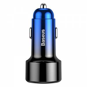 Ładowarka samochodowa Baseus Magic 2x USB QC 3.0 45W czarno-niebieska