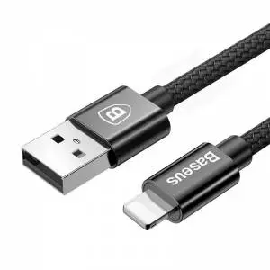 Ładowarka samochodowa + kabel Lightning Baseus Small Screw 2xUSB 3.4A czarna