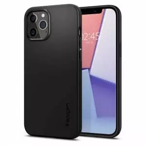 Etui Spigen Thin Fit do iPhone 12/12 Pro czarny