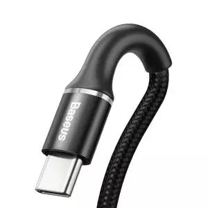 Kabel Baseus Halo USB-C z podświetleniem LED 3m 2A czarny