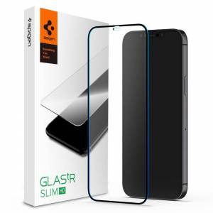 Szkło Spigen Glass FC do iPhone 12 Mini czarne