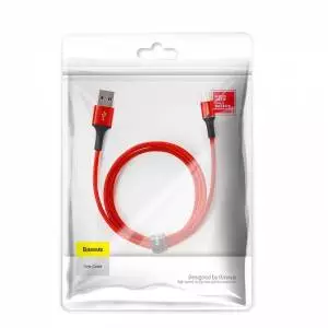 Kabel Baseus Halo USB-C z podświetleniem LED 3A 1m czerwony