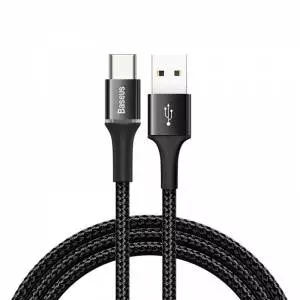 Kabel Baseus Halo USB-C z podświetleniem LED 3A 1m czarny