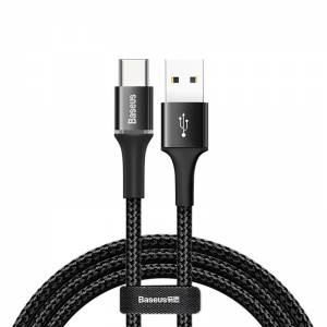Kabel Baseus Halo USB-C z podświetleniem LED 3A 1m czarny