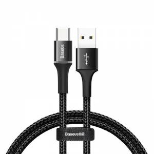 Kabel Baseus Halo USB-C z podświetleniem LED 3A 0,5m czarny