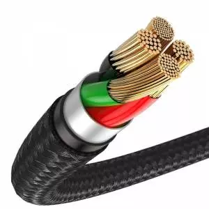 Kabel Baseus Halo USB-C z podświetleniem LED 3A 0,5m czarny