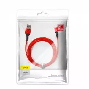 Kabel Baseus Halo USB-C z podświetleniem LED 2A 2m czerwony