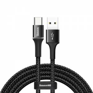 Kabel Baseus Halo USB-C z podświetleniem LED 2A 2m czarny