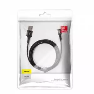 Kabel Baseus Halo USB-C z podświetleniem LED 2A 2m czarny