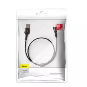 Kabel Baseus Halo USB-C z podświetleniem LED 0,25m 3A czarny