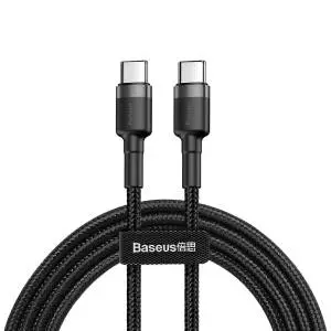 Kabel USB-C PD Baseus Cafule PD 2.0, QC 3.0, 60W, 2m (czarno-szary)