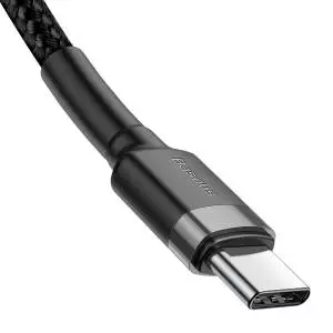 Kabel USB-C PD Baseus Cafule PD 2.0, QC 3.0, 60W, 2m (czarno-szary)