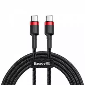 Kabel USB-C PD Baseus Cafule PD 2.0 QC 3.0 60W 2m (czarno-czerwony)