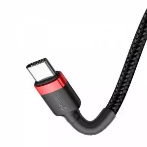 Kabel USB-C PD Baseus Cafule PD 2.0 QC 3.0 60W 2m (czarno-czerwony)