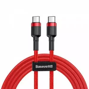 Kabel USB-C PD Baseus Cafule PD 2.0 QC 3.0 60W 1m (czerwony)