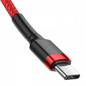 Kabel USB-C PD Baseus Cafule PD 2.0 QC 3.0 60W 1m (czerwony)