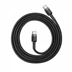 Kabel USB-C PD Baseus Cafule PD 2.0 QC 3.0 60W 1m (czarno-szary)