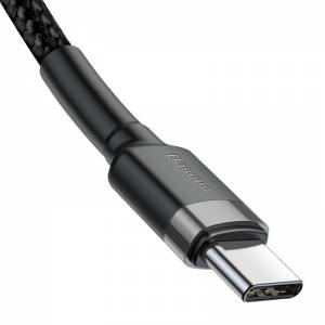 Kabel USB-C PD Baseus Cafule PD 2.0 QC 3.0 60W 1m (czarno-szary)