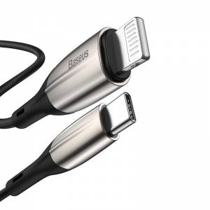 Kabel USB-C do Lightning PD Baseus Horizontal, Power Delivery, dioda LED, 2m czarny